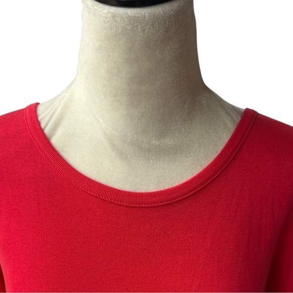 ❤️Maeve by Anthropologie 100% Cotton Flouncy Red Long Bell Sleeve Top Medium - Picture 5 of 6